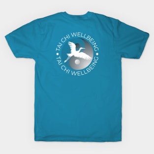 Tai Chi Wellbeing logo with white print T-Shirt